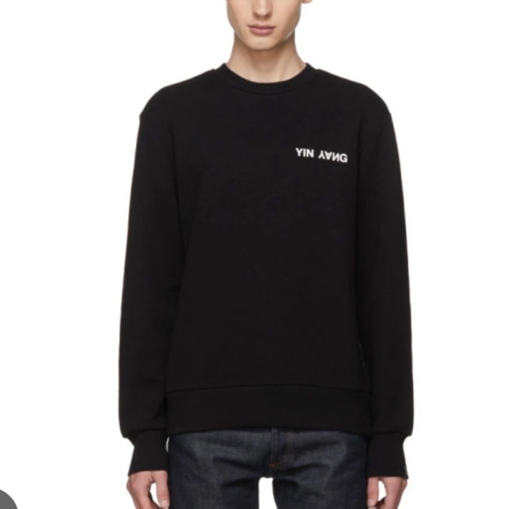 rag & bone Black Crewneck Sweater